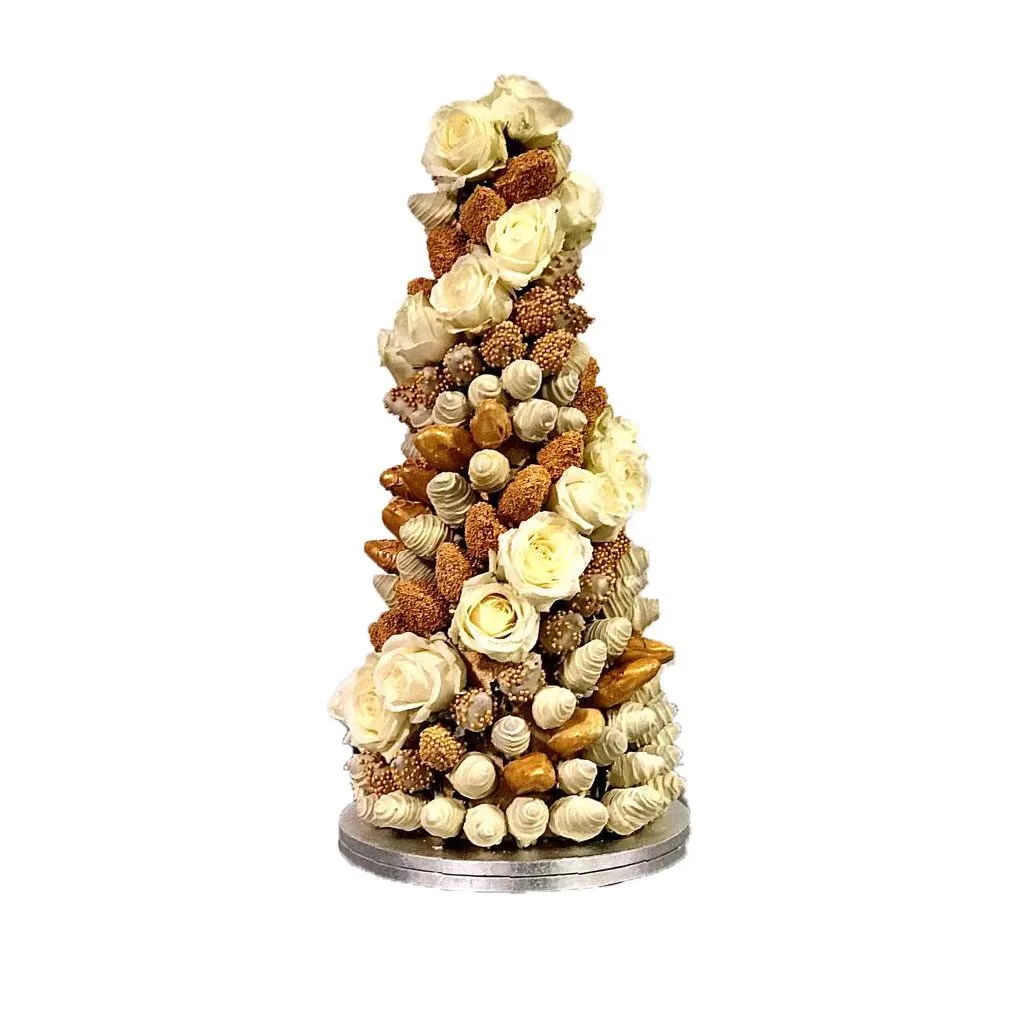 Strawberry Rose Tower Gold